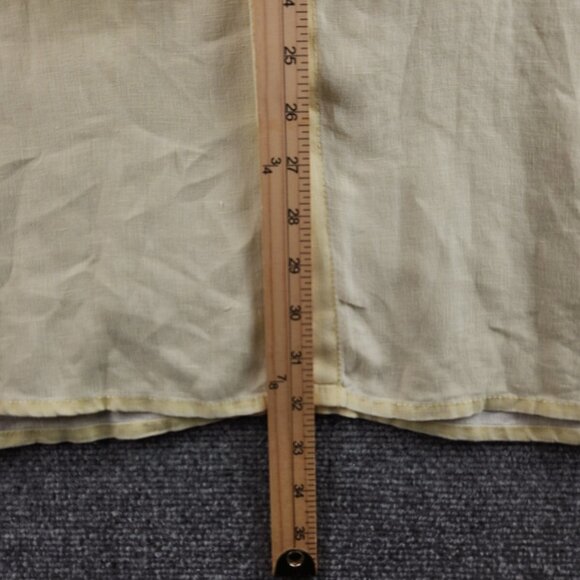 Tommy Bahama Men XXL Yellow Long Sleeve Button Up Shirt 100% Linen Embroidery - Picture 4 of 16